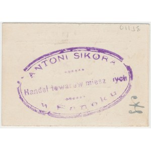 Sanok, Antoni Sikora, 50 fenigów (ważne do 31.12.1920)