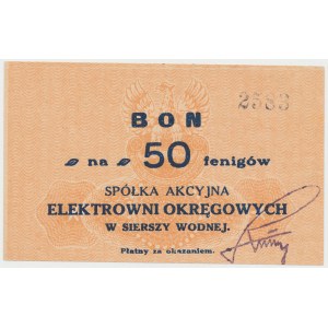 Siersza Wodna, Elektrownia Okręgowa, 50 fenigów (1920)