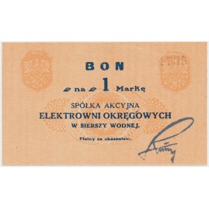 Siersza Wodna, Elektrownia Okręgowa, 1 marka (1920) - granatowy podpis