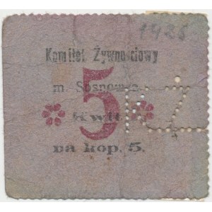 Sosnowiec, Komitet Żywnościowy, 5 kopiejek (1914)