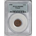 2 grosze 1928 - PCGS MS64 RB