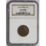 Japonia, Mutsuhito, 1/2 sen rok 8 (1875) - NGC AU50 BN