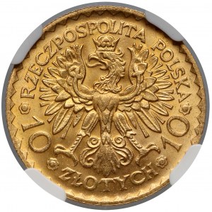 10 złotych 1925 Chrobry - NGC MS65