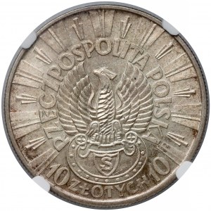 Strzelecki Piłsudski 10 złotych 1934 - NGC MS61