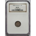 Francja, 1/4 franka 1828-A - NGC AU55