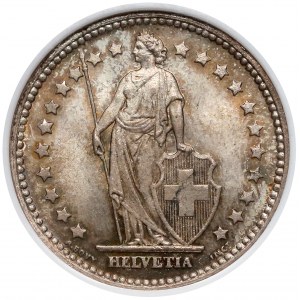 Szwajcaria, 1 frank 1920-B - NGC MS65