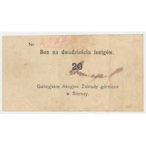 Siersza, Galicyjskie Zakłady Górnicze, 20 fenigów (1920)