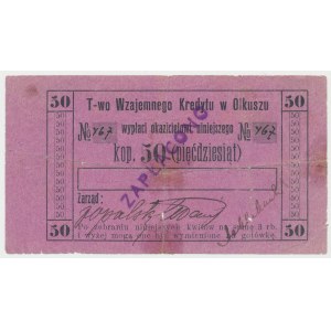 Olkusz, T-wo Wzajemnego Kredytu, 50 kopiejek (1914)