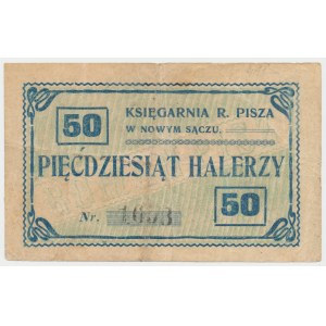 Nowy Sącz, Księgarnia R. PISZA, 50 halerzy (1919)