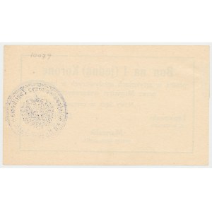 Nowy Sącz, 1 korona 1918 - czerwiec - stempel okrągły 