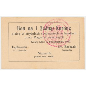 Nowy Sącz, 1 korona 1917 - październik