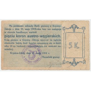 Krynica Zdrój, 5 koron 1919