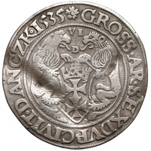 Zygmunt I Stary, Szóstak Gdańsk 1535 - VI nad tarczą - b. rzadki 