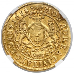 Jan III Sobieski, Dukat Gdańsk 1688 - NGC AU55