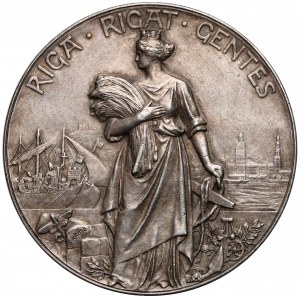 Ryga, Medal srebro 700-lecie miasta 1901 r. - rzadki