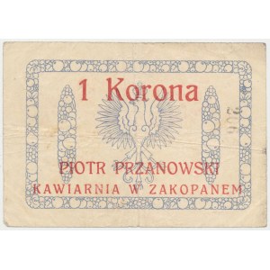 Zakopane, P. Przanowski Kawiarnia, 1 korona (1919)