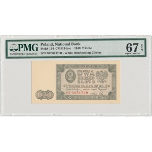 2 złote 1948 - BR - PMG 67 EPQ