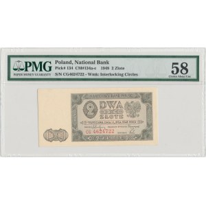 2 złote 1948 - CG - PMG 58