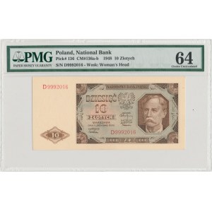 10 złotych 1948 - D - PMG 64