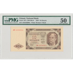 10 złotych 1948 - AM - PMG 50