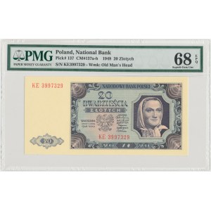 20 złotych 1948 - KE - PMG 68 EPQ