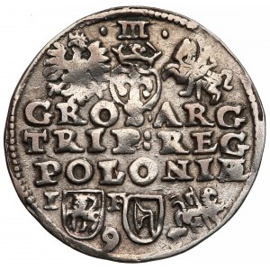 Zygmunt III Waza, Trojak Lublin 1595 - TOPÓR - rzadki
