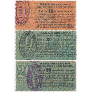 Zagłębie Dąbrowskie, 10 i 20 kopiejek 1914 - zestaw (3szt)