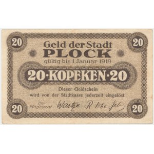 Płock, 20 kopiejek (ważne do 1.1.1919)