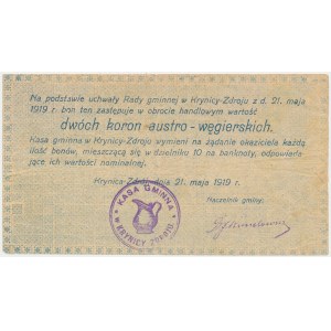 Krynica Zdrój, 2 korony 1919 ...węgierskich - Ser. H