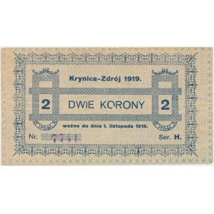 Krynica Zdrój, 2 korony 1919 ...węgierskich - Ser. H