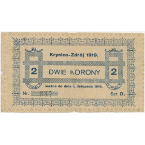 Krynica Zdrój, 2 korony 1919 ...węgierskich - Ser. D