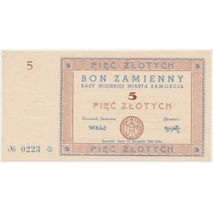 Zamość, 5 złotych 1944