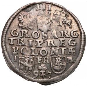 Zygmunt III Waza, Trojak Poznań 1597 - data u dołu