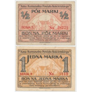 Kościerzyna, 1/2 i 1 marka (1920) - zestaw (2szt)