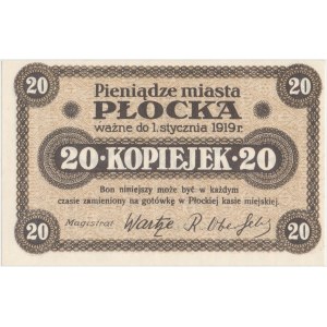 Płock, 20 kopiejek (ważne do 1.1.1919)