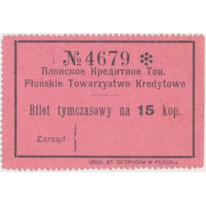 Płońsk, Tow. Kredytowe, 15 kopiejek (1914)