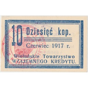 Wieluń TWK 1917 Czerwiec 10 kopiejek - druk niebieski