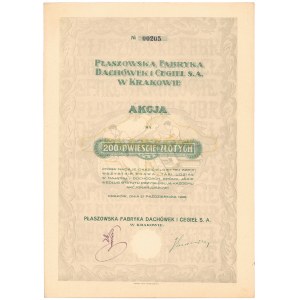 Płaszowska Fabryka Dachówek i Cegieł, 200 zł 1926