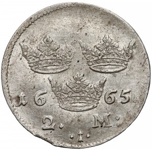 Szwecja, Karol XI, 2 marki 1665