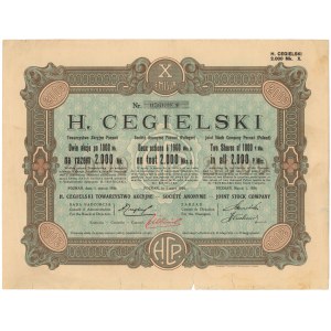H. CEGIELSKI T-wo Akcyjne, Em.10, 2x 1.000 mkp 1924