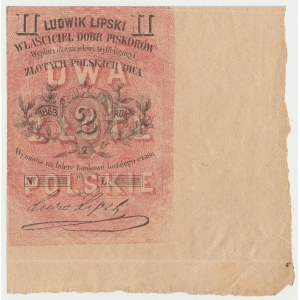 Piskorów, Ludwik Lipski, 2 złote polskie 1863 - szeroki margines