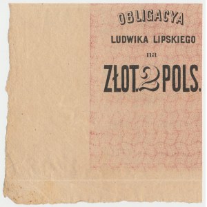 Piskorów, Ludwik Lipski, 2 złote polskie 1863 - szeroki margines