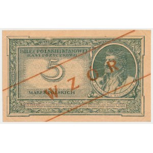 WZÓR 5 mkp 05.1919 - bez serii, numeracja zerowa