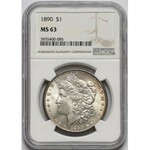 USA, Dolar 1890, Filadelfia - NGC MS63