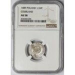 Kurlandia, Fryderyk Kazimierz, Półtorak Mitawa 1689 - NGC AU58