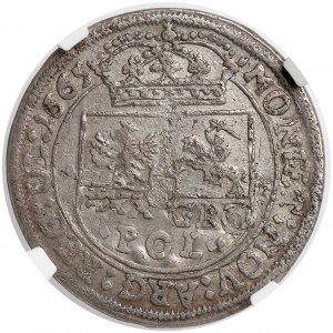 Jan II Kazimierz, Tymf Kraków 1665 AT - NGC XF45