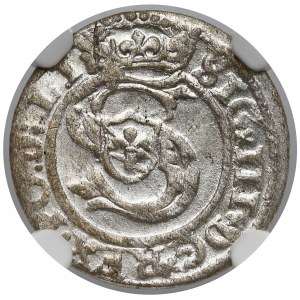 Zygmunt III Waza, Szeląg Ryga 1600 - NGC MS64