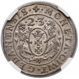 Zygmunt III Waza, Ort Gdańsk 1623 - piękny - NGC MS63