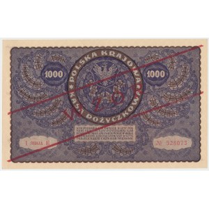 WZÓR 1.000 mkp 08.1919 - I Serja E