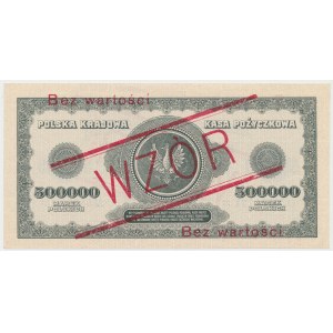 WZÓR 500.000 mkp 1923 - 6 cyfr - D - bez perforacji